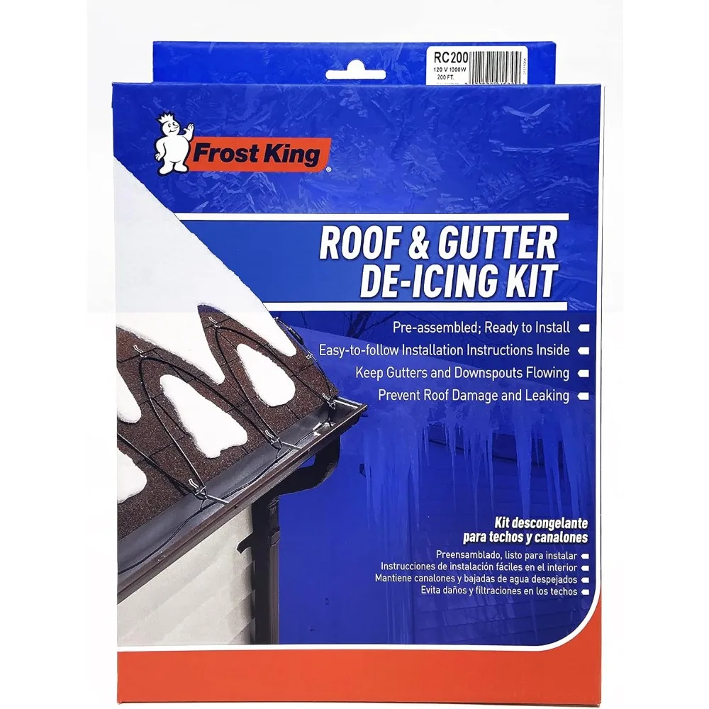 Kit cavi elettrici per tetto RC200, 120 V x 1000 W x 200 piedi, nero