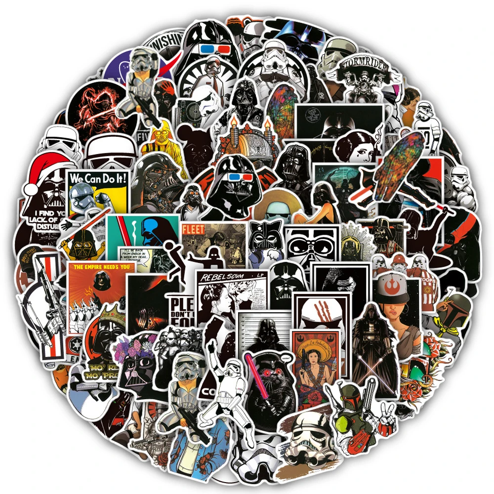 10/30/50/100pcs Cool Disney Star Wars Graffiti Stickers Cartoon Kids Sticker Toy DIY Phone Water Bottle Luggage Waterproof Decal