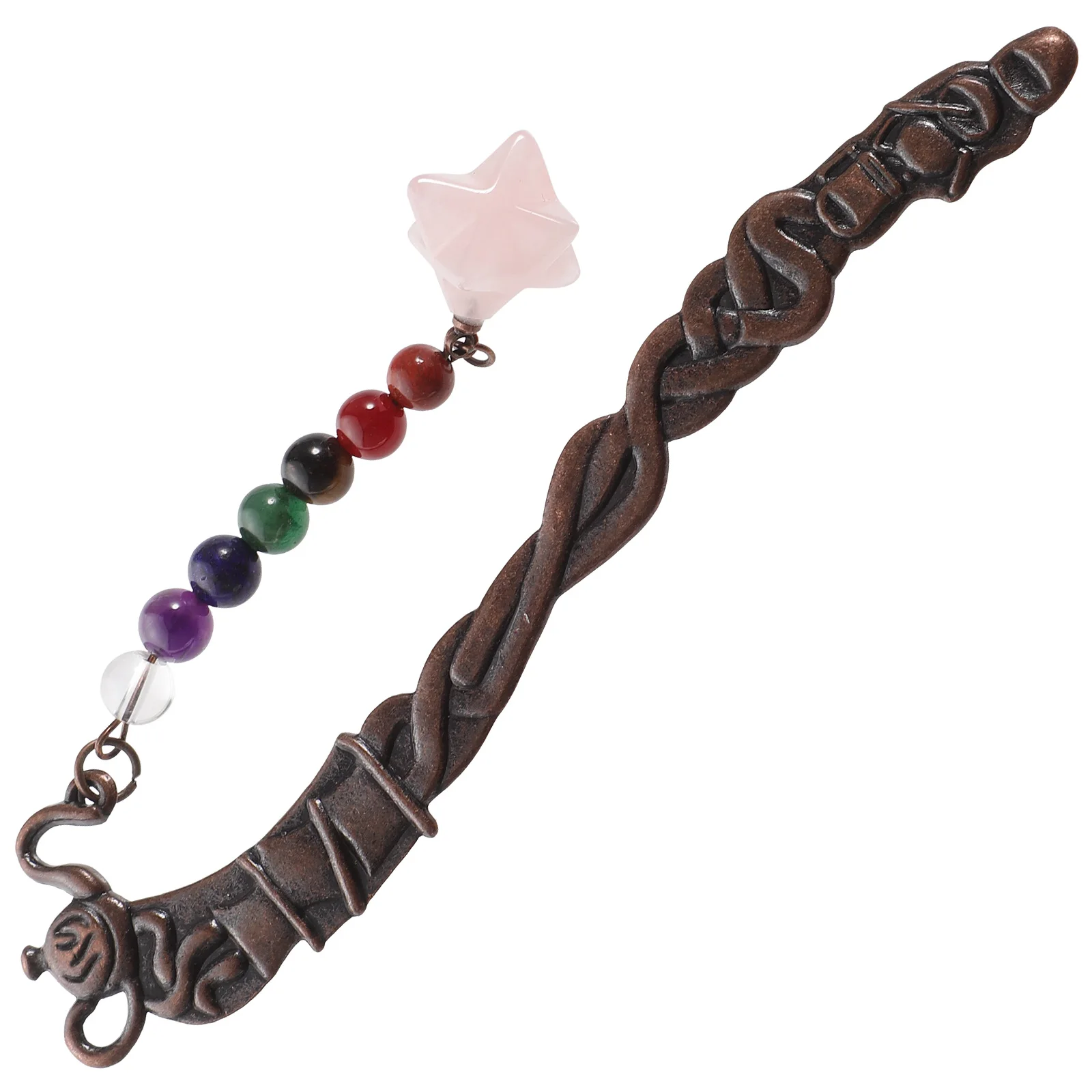 

Metal Stone Pendant Vintage Creative Bookmark Lightweight Book Mark Readers Bookmarks for Women