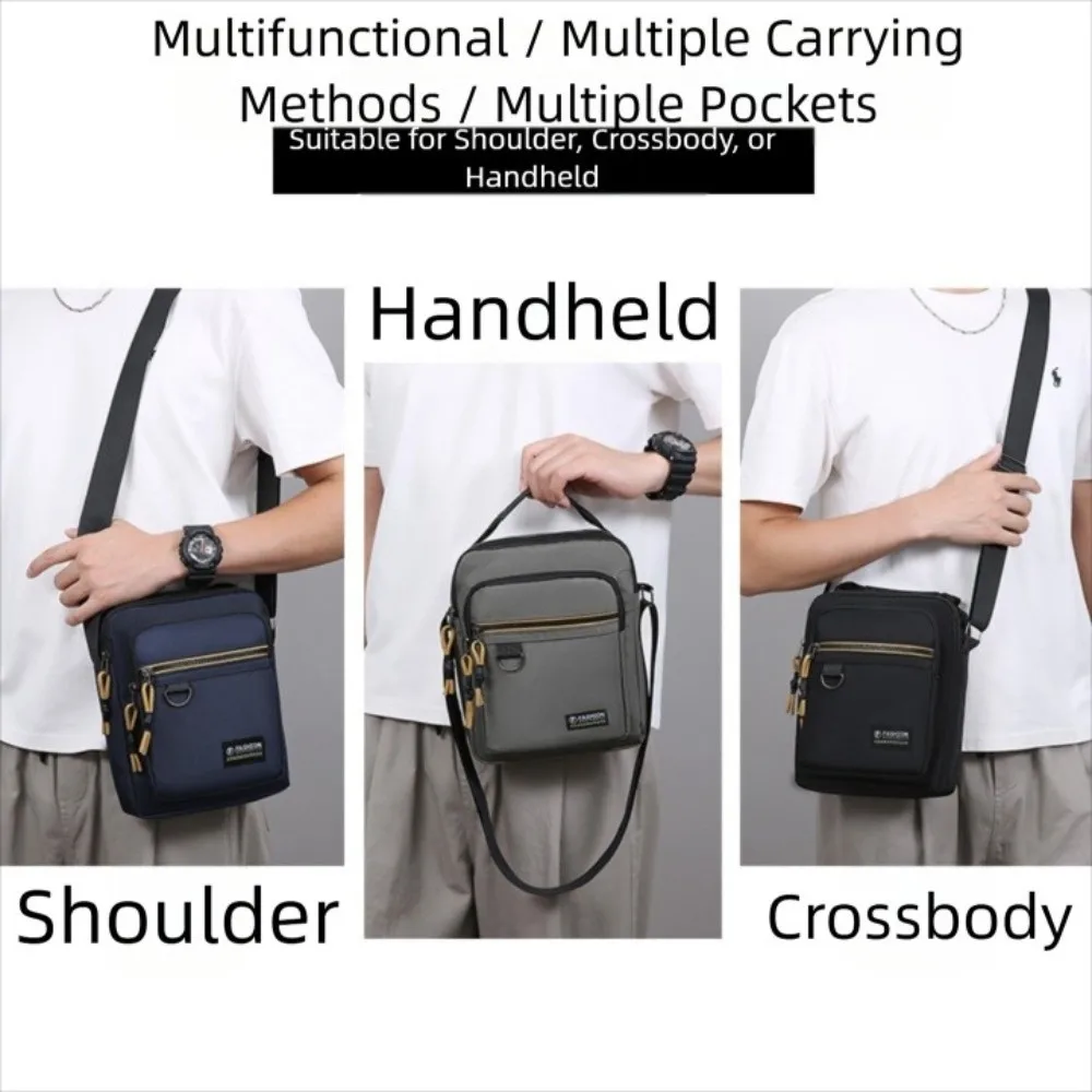 Fashion Nylon Polyester Men Shoulder Bag Multifunctional 4 Colors Sports Chest Bag Large Capacity Crossbody Bags Men Women