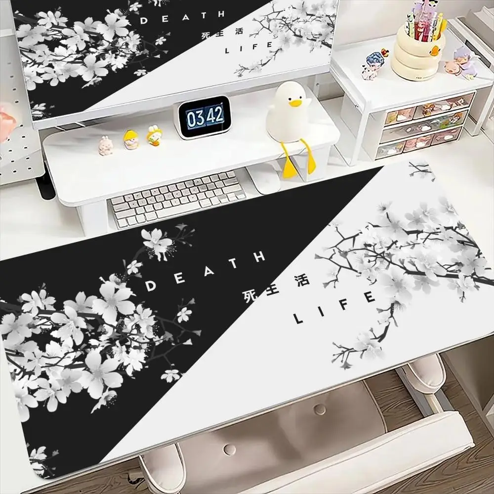 

Mouse Pad Gaming Accessories Cherry Blossoms Mousepad Gamer Cabinet Desk Mat Pc Setup Accessories Keyboard Extended Offices XXL