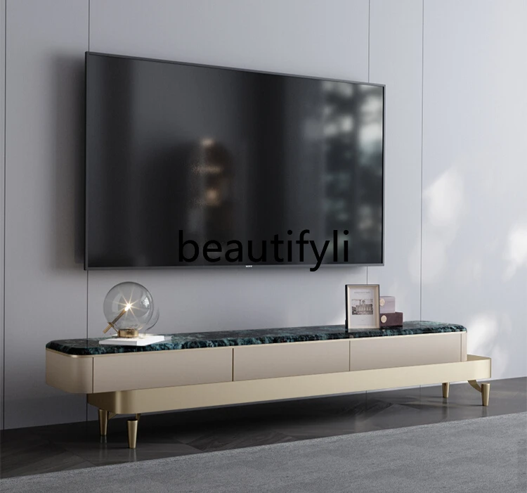 Acessível Luxo Stretchable TV Cabinet, Piso Combinação, High-End Wall