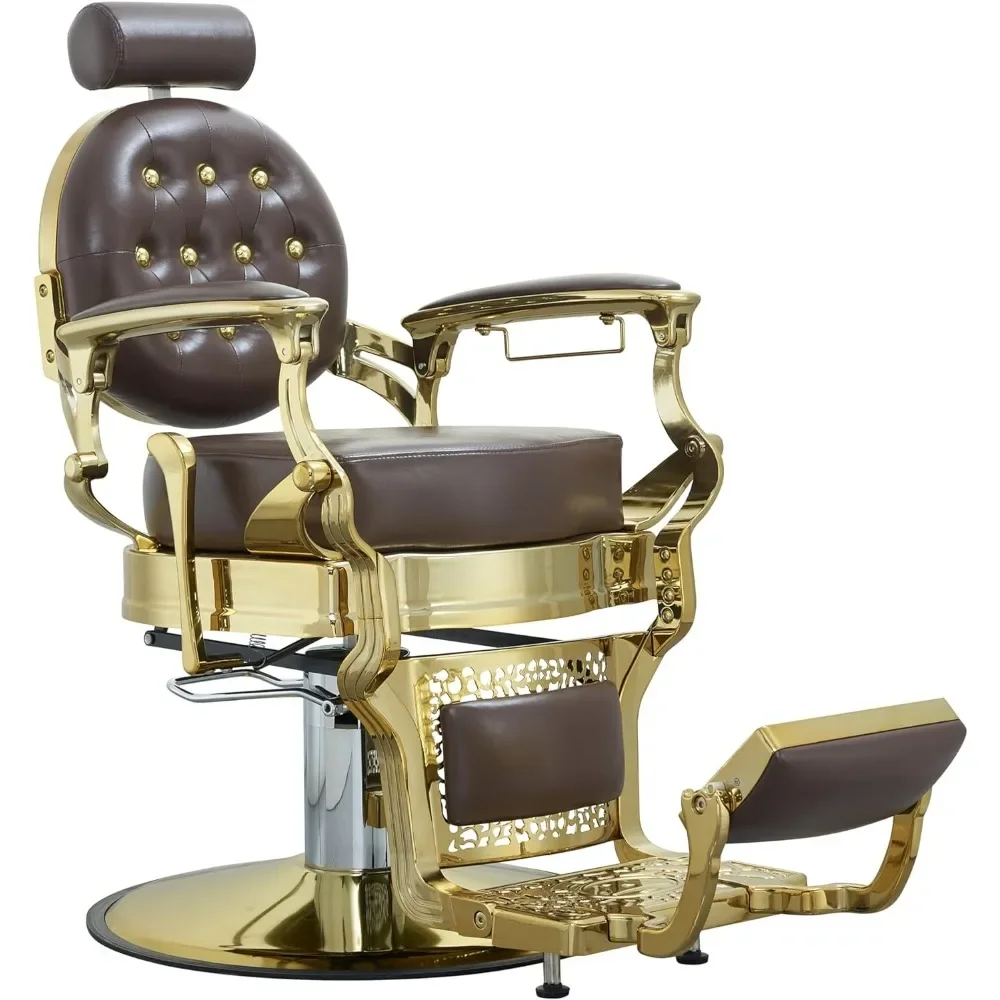 Silla de barbero Vintage para peluqueros, champú pesado para tatuajes, equipo de salón de belleza (negro), muebles de peluquería profesional