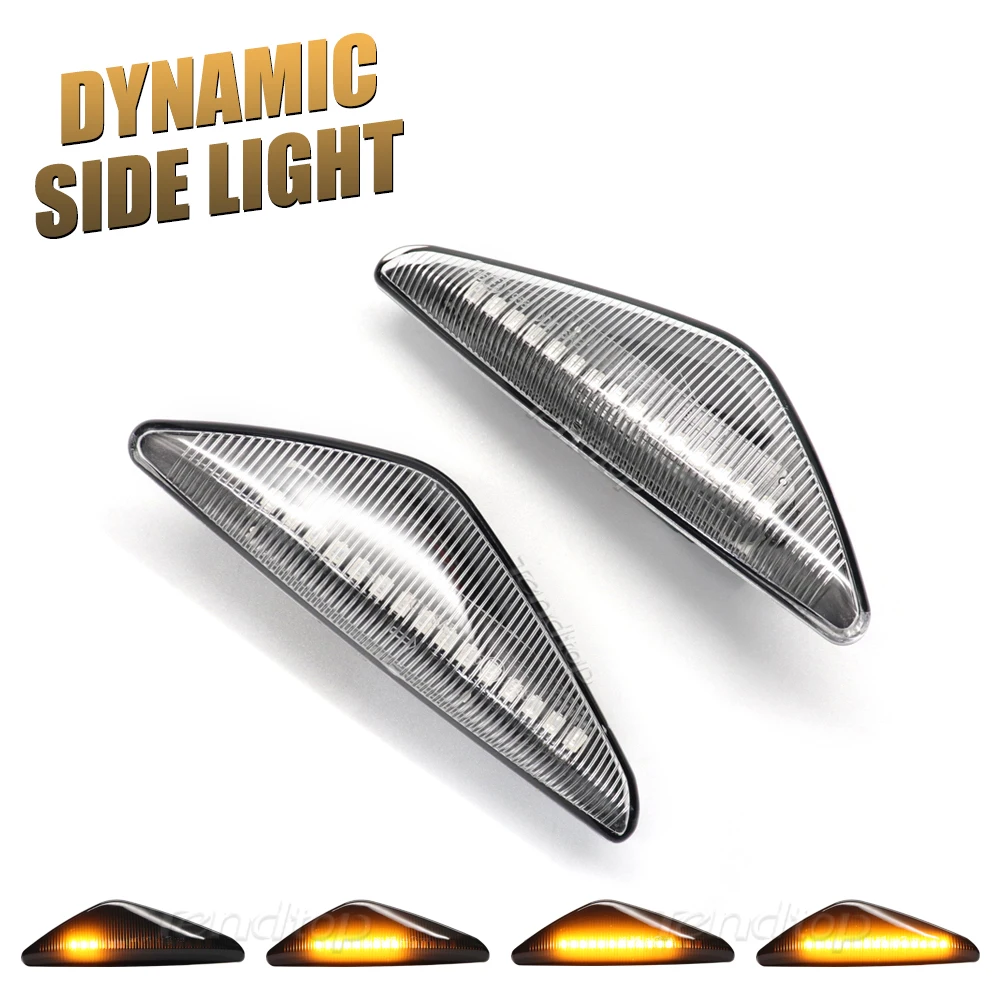 

LED Dynamic Side Marker Lights For BMW X3 F25 2007-2019 X5 E70 X6 E71 E72 Indicator Lamp Scroll Light Sequential Blinker Lamp