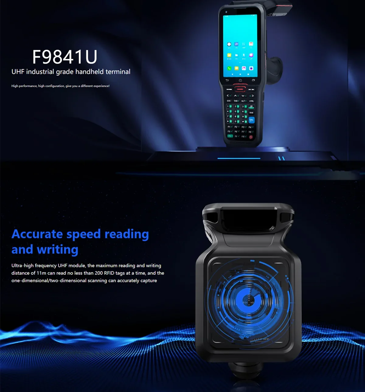 Android 10 Handheld Uhf Rfid Pda Long Range Scanner Industrial Rfid Reader Writer Manufacturer Barcode Scanner PDA for Warehouse