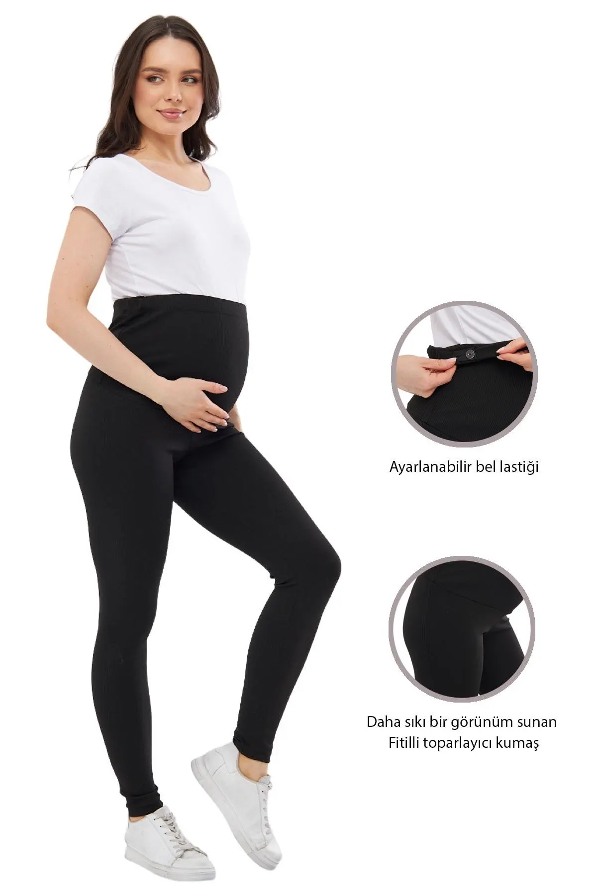 

Luvmabelly MYRA8140 Seasonal Waist Adjustable Pregnant Leggings With Reamer