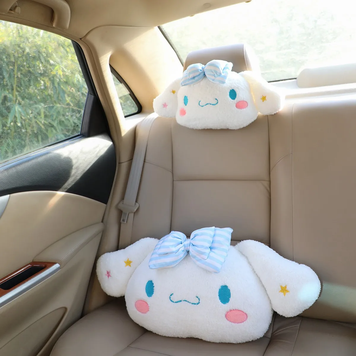 Sanrio Cute Kuromi Cinnamoroll Back Cushion Headrest Car Seat Chair Lumbar Support Cushion Throw Pillow Home Decor Gifts Girl