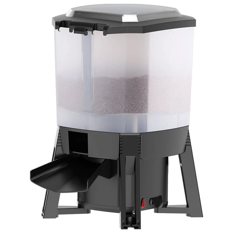 CFF Series Solar Automatic Fish Feeder Rechargeable Timing Feeding Large Capacity Auto Feeding Machine for Koi Fish Pond Indoor
