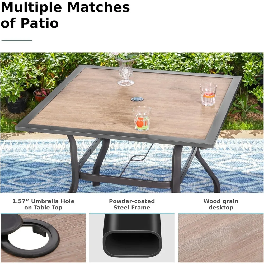 5 Piece Square Table Set, 37