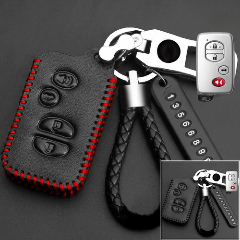 

A + натуральная кожа чехол для ключей от автомобиля чехол для Toyota Highlander Avalon Camry