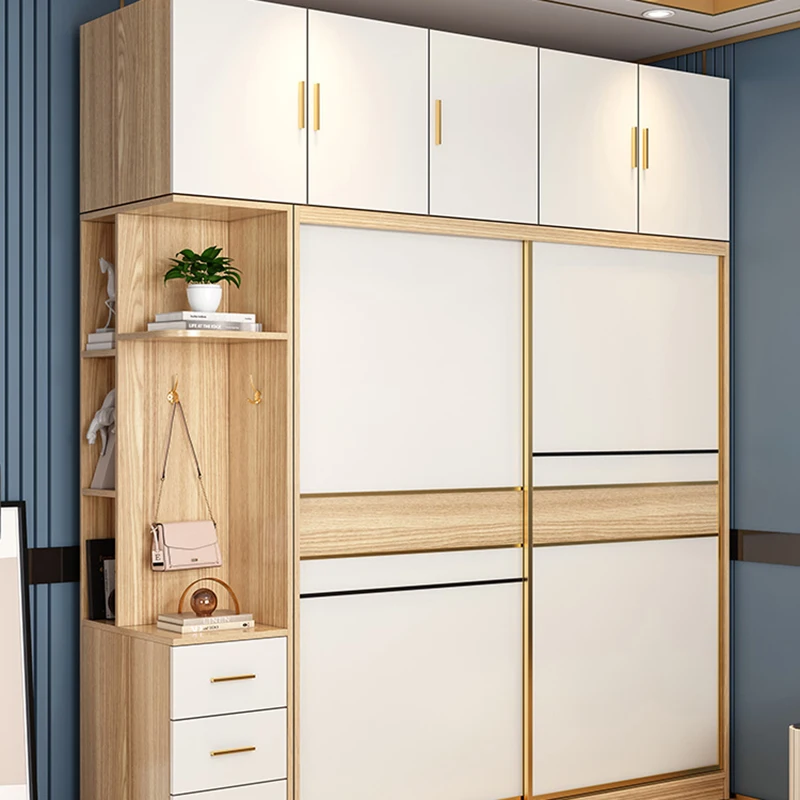 Clothing Racks Wardrobe Closet Wheel Sliding Door Clothes Stands Nightstands Switch Closet Towel Garderobe Luxury Furniture