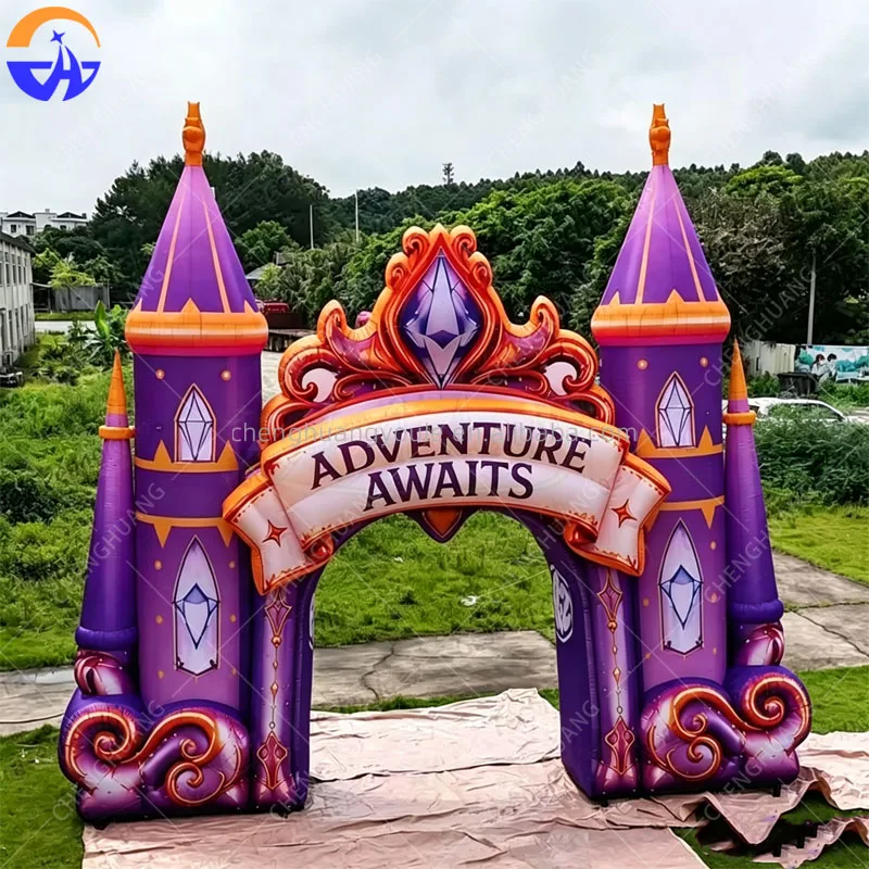 Giant Inflatable Castle Arch Entrance, Halloween Party Event Entrance Decoration, Performance Stage Background Display Props