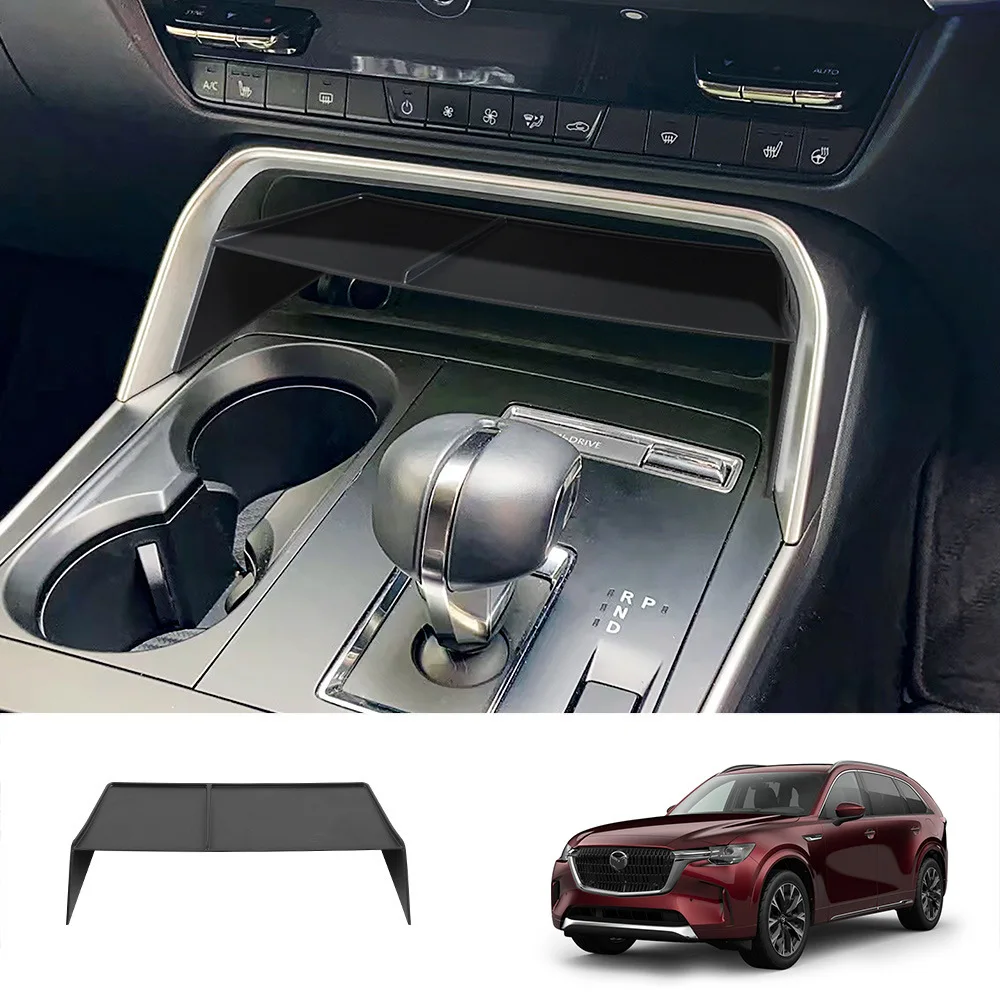 For Mazda CX-90 CX90 CX 90 2023 2024 ABS Black Center Console Storage Box Cover Container Box Auto Accessories