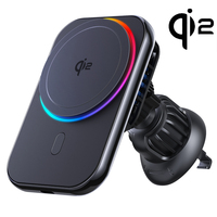 Qi2 Ice Cooling Magnetic Wireless Car Charger Fast Charging Station For iPhone 16 15 14 13 12 Pro Max Car Phone Holder Stand