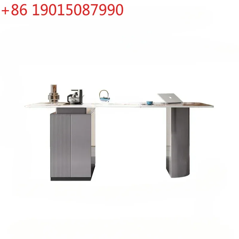 

Stone Plate Table-Chair Set Modern Simple Home Office Tea Brewing Integrated Living Room Large Board Kung Fu Tea Brewing Sets