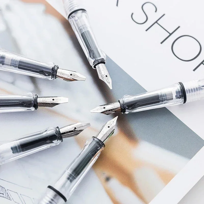 6 Buah/Set Pena Kaligrafi Paralel Seni Ujung Datar Pena Air Mancur Arab Tibet Pena Tulis untuk Alat Tulis Kaligrafi Huruf Gotik