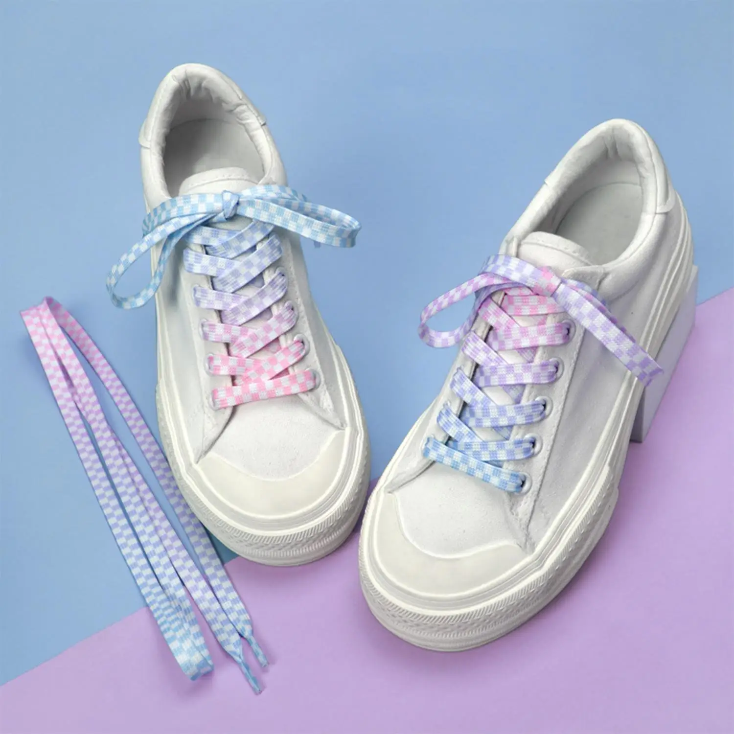 

1 пара высококачественных шнурков градиентного цвета для мужчин и женщин, зеленые, синие, розовые, 120 см, трендовая индивидуальная спортивная повседневная обувь на шнурках