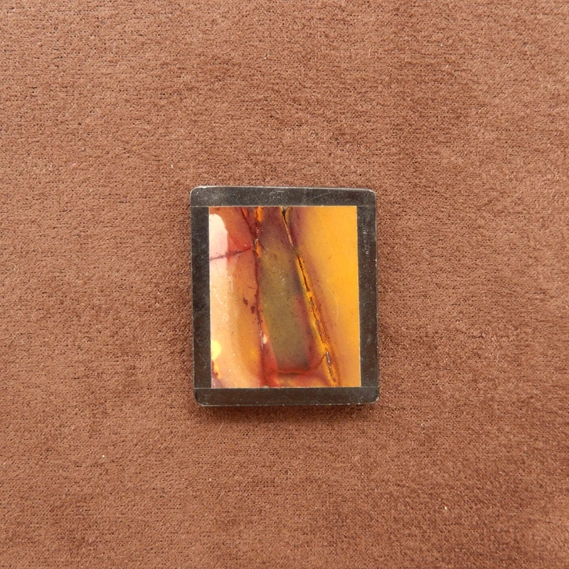 

Handcrafted Multi-Gemstone Pendant Mookite Jasper Howlite Obsidian Earthy Brown Red Black Artisan Jewelry Piece 29x25x6mm-9.7g