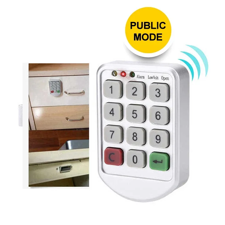 Office Gym Gt206 Sauna ABS Electronic Password Keypad Code Push Button Public Smart Cabinet Combination Lock