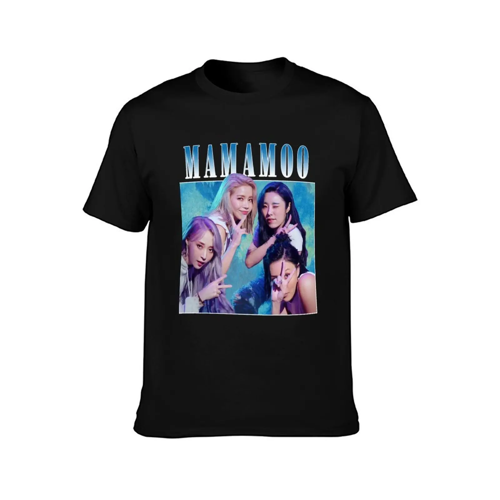 MAMAMOO Vintage T-Shirt Work Basic Short Sleeve Top T-Shirt