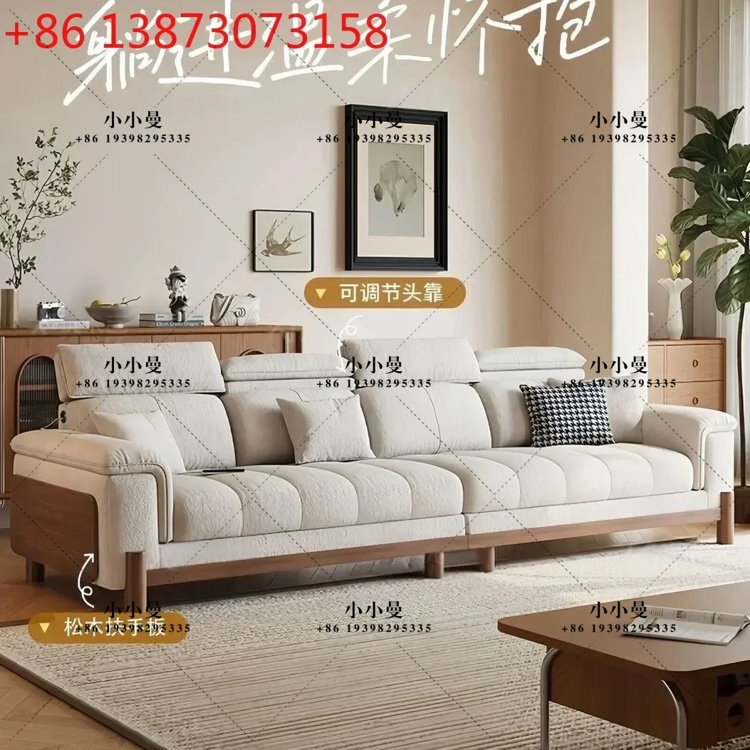 Medieval style removable and washable chenille cotton and linen fabric adjustable head rest small  living room straight row sofa