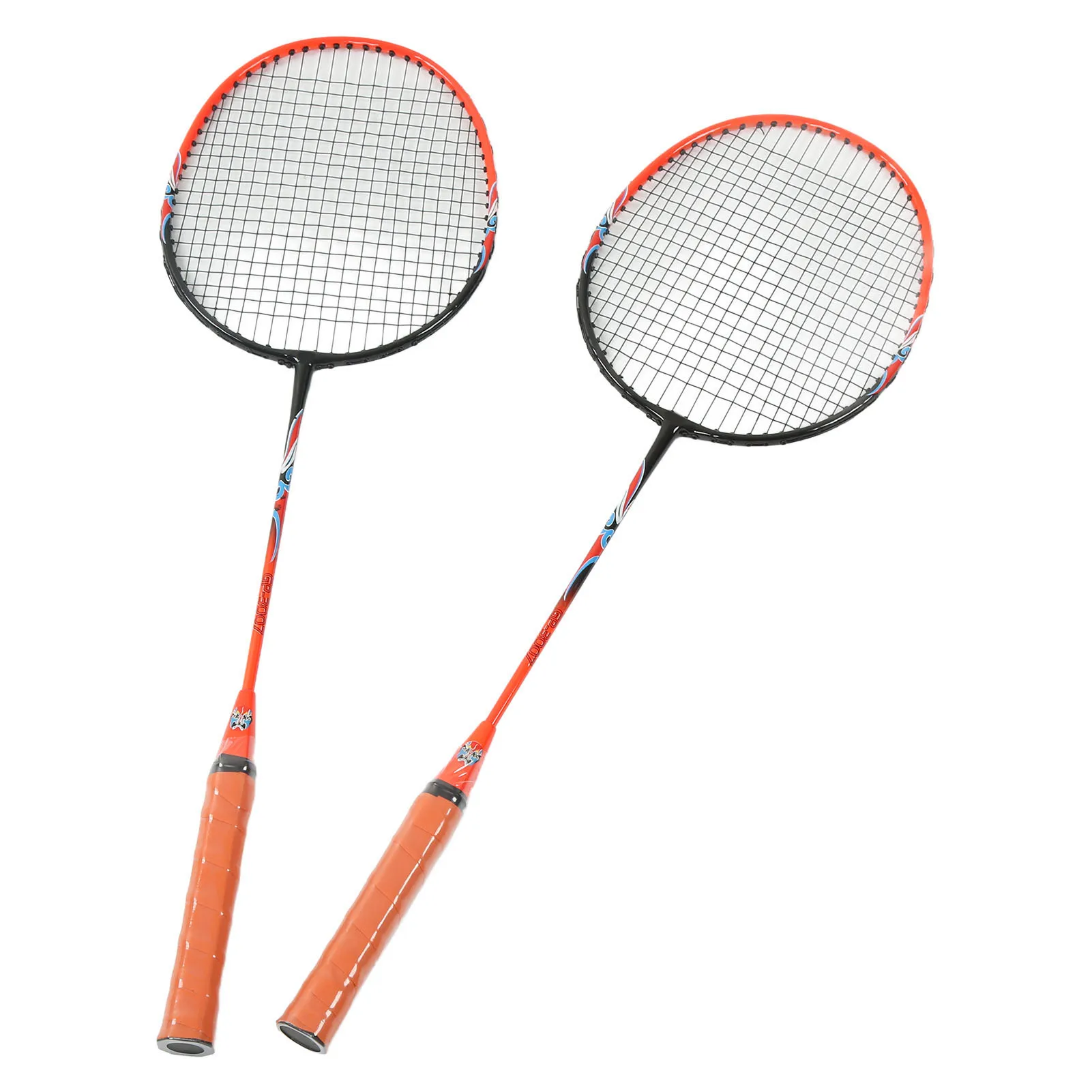

Набор ракеток для бадминтона, набор ракеток для бадминтона для двух игроков, интегрированные ракетки из железного сплава для начинающих, любителей начальной подготовки, ракетки для бадминтона
