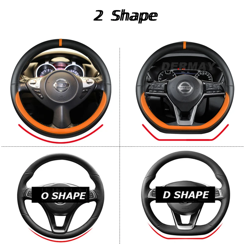 for Nissan Juke F15 F16 2010~2023 PU Leather Car Steering Wheel Cover Fast Shipping Auto Accessories