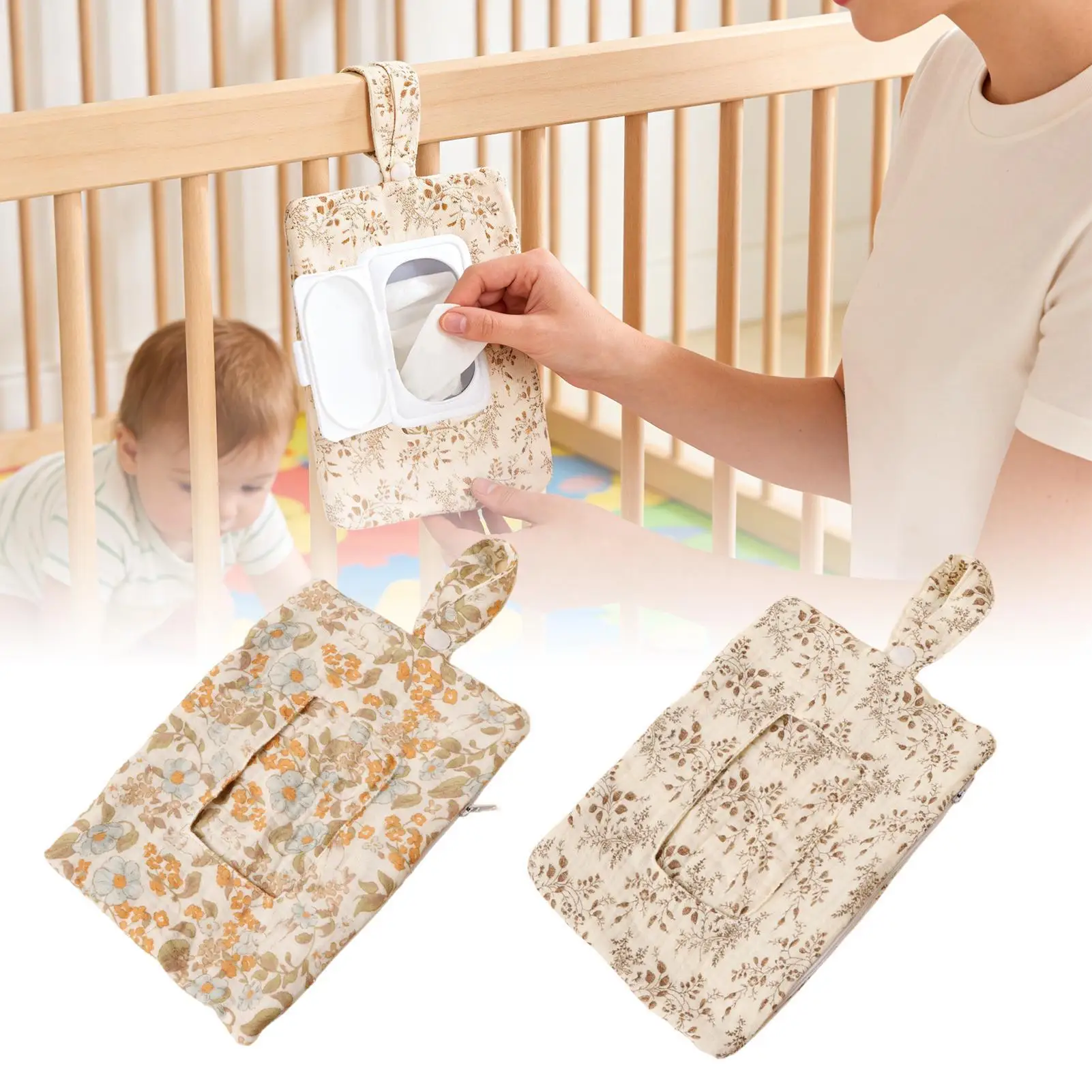 

Диспенсер для салфеток, подвесная сумка для подгузников, многоразовая портативная сумка для салфеток для коляски, коляски, кроватки, дома, путешествий, прогулок, пешего туризма, хранения