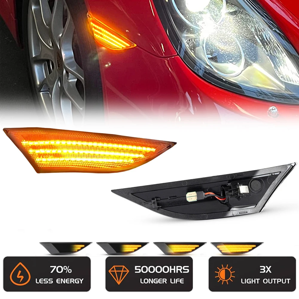 

Бесплатный ошибчатый светодиодный динамический боковой габаритный фонарь переднего крыла для серии 982 718 Spyder Boxster Cayman GT4 981 Cayman Boxster GT2 GT3 RS