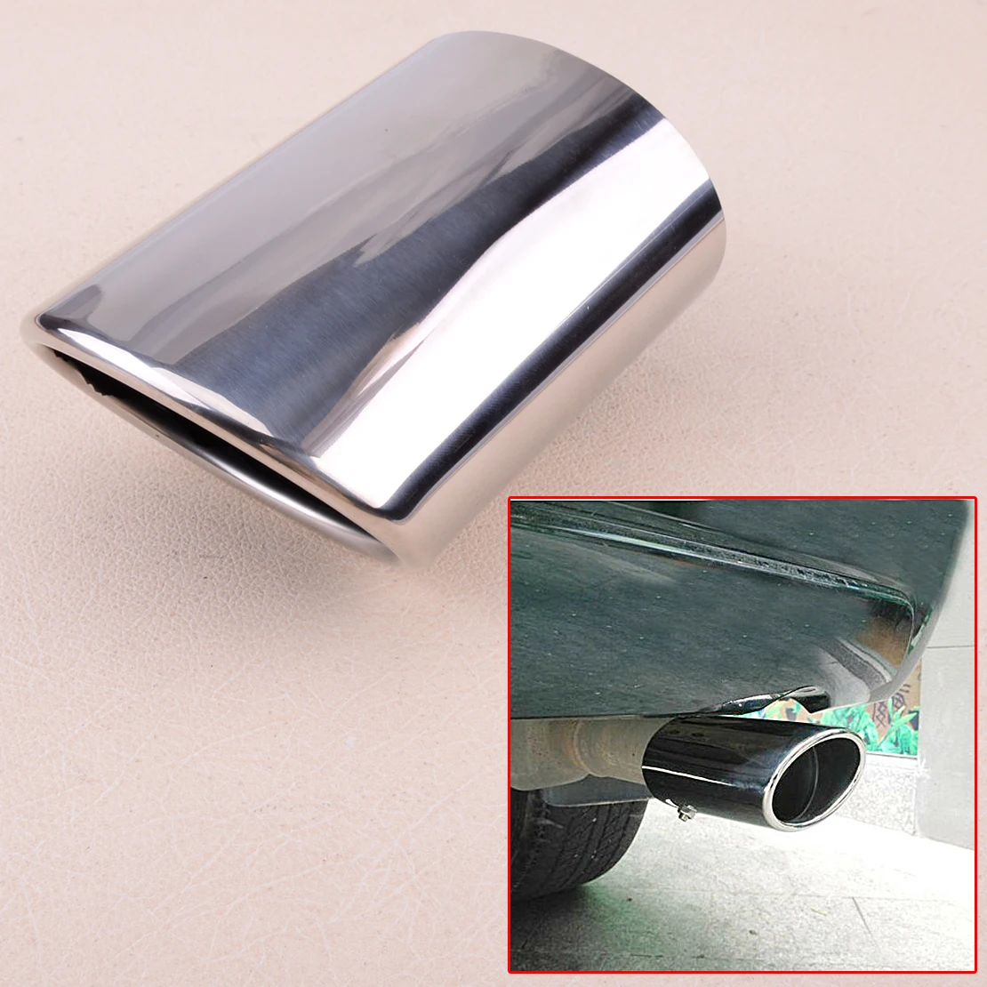

Silver Rear Exhaust Muffler Tail Pipe End Tip Fit For Toyota Land Cruiser Prado FJ120 2003 2004 2005 2006 2007 2008 2009