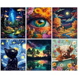 GATYZTORY 40x50cm Painting By Numbers Kits Landscape Modern Drawing Coloring By Numbers Acrylic Paint For Home Decor