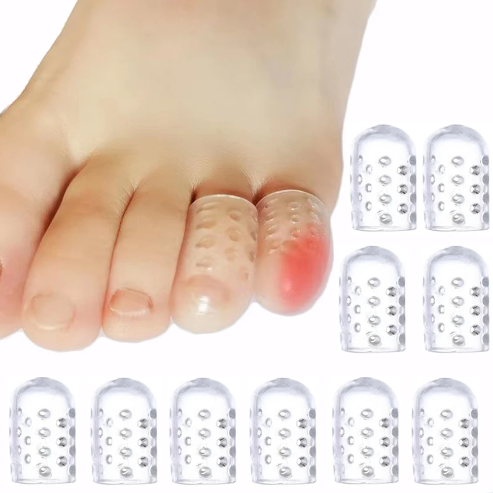 

10-50pcs Breathable Toe Tube Protector Prevents Blisters Silicone Toe Covers Anti-Friction Toe Caps Cover Protectors Foot Care