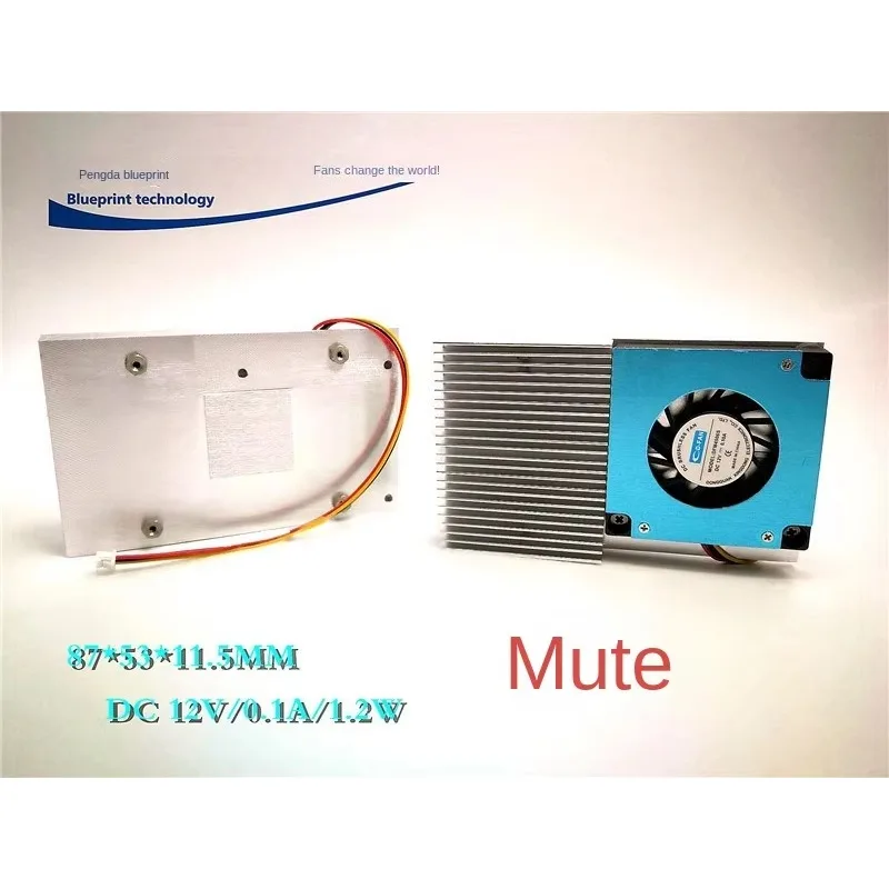 pa  Mute 86*53 * 11MM 8.6cm Graphics Card Motherboard 12v0.1a Aluminum Sheet Turbine Blast Cooling Fan