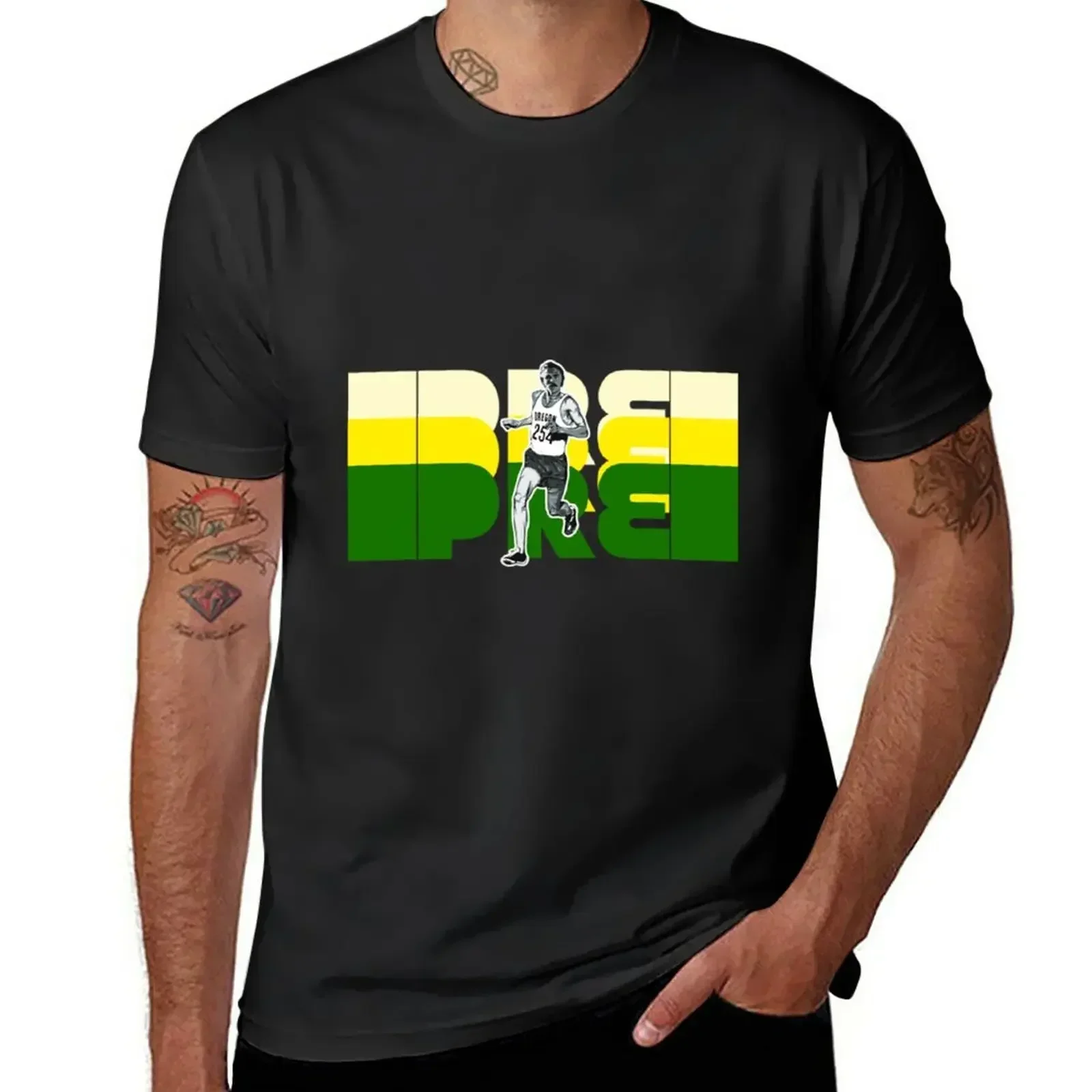 Steve Prefontaine PRE T-Shirt anime clothes t-shirts man aesthetic clothes t shirt for men