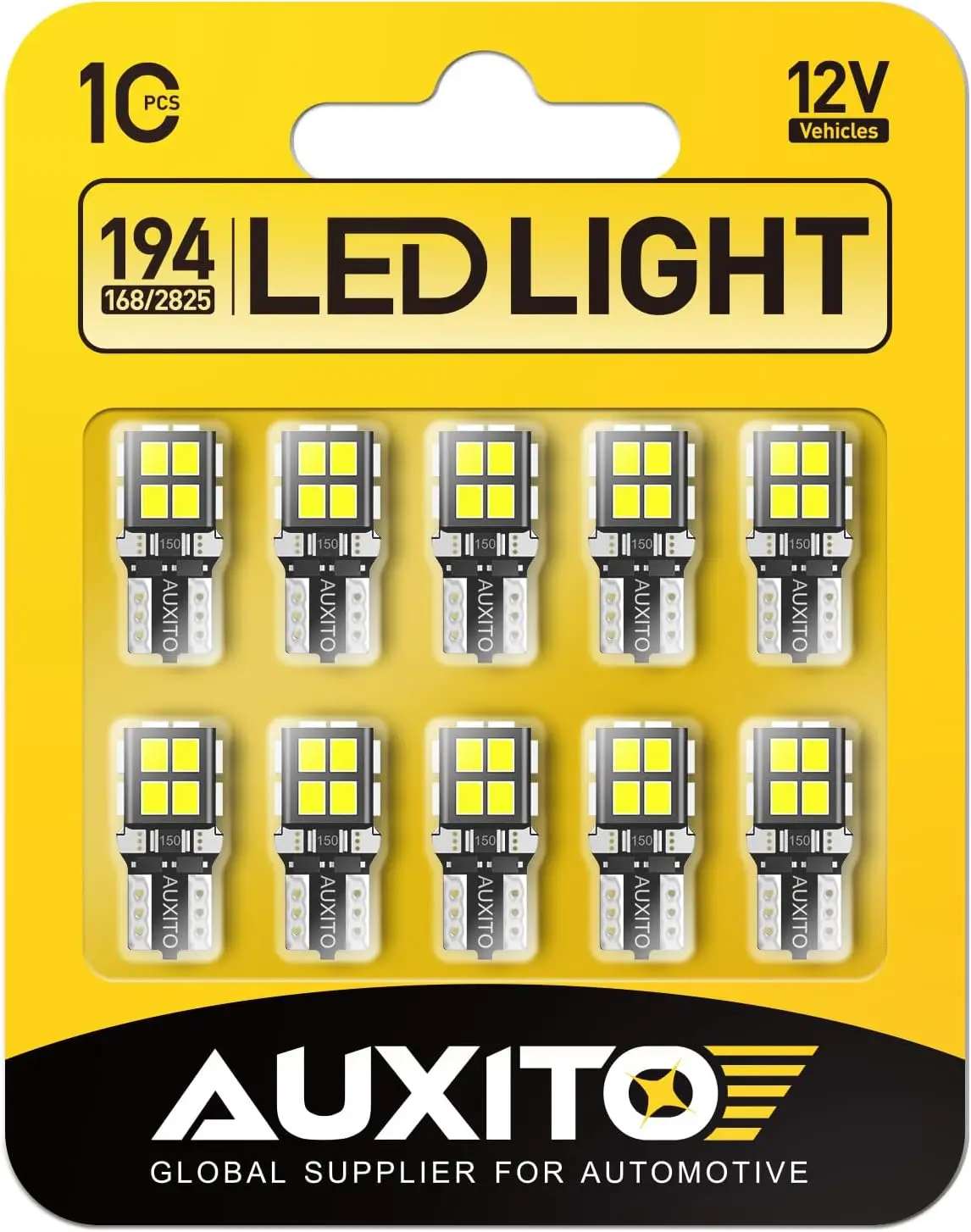 

194 LED Bulb 6000K White 168 2825 W5W T10 Wedge 14-SMD Interior Car Bulbs Replacement for Dome Map Door Courtesy Trunk Parking L