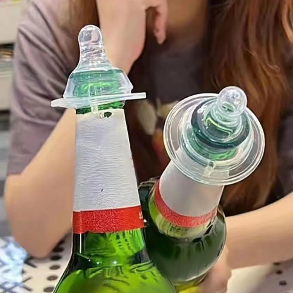 20Pcs Silicone Nipple Bottle Caps Beer Drinking Accessories Adult Party Game Bottle Toppers Soda Cap Decorations