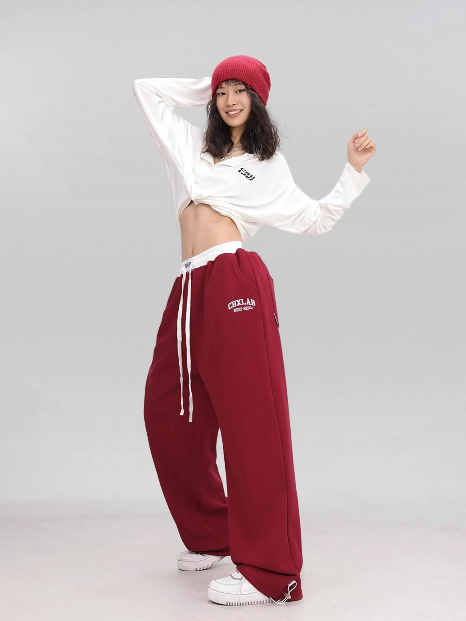 CBXLAB Street Dance Women's Multicolor hip-hop sports pants versatile jazz dance loose elastic casual pants