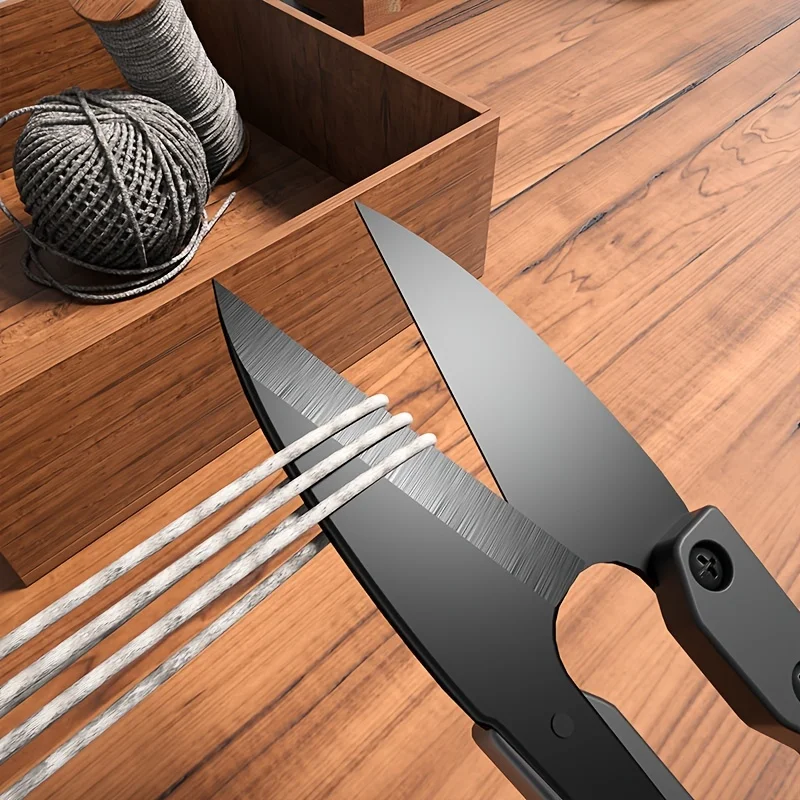 1pc Sewing Scissors, Stainless Steel U-shaped Spring Scissors, Portable Mini Embroidery Clipper, Stitching Snip For DIY