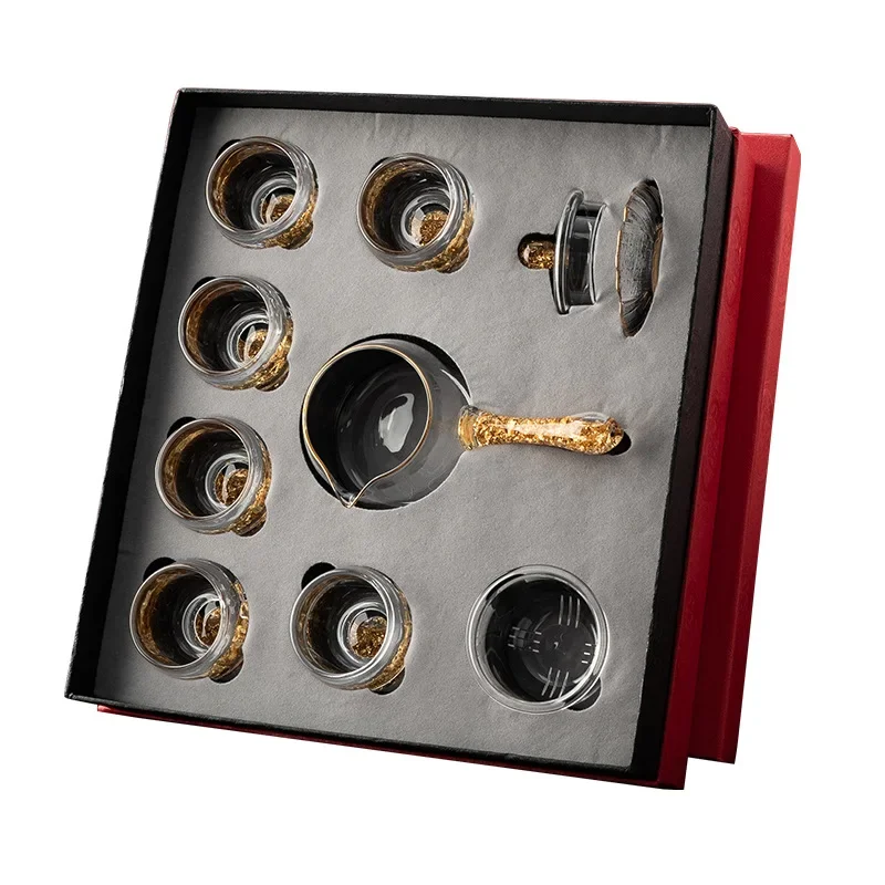 

Crystal tea set, a complete set of gifts, Kung Fu tea set, portable travel tea