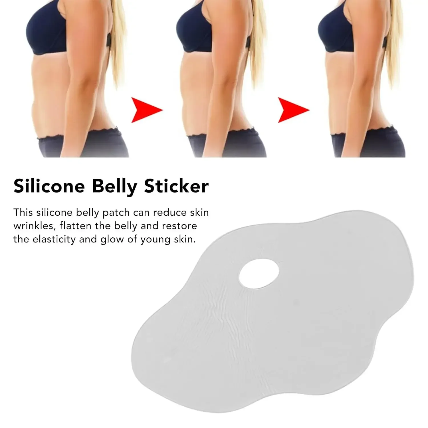 Belly Silicone Pad Anti Wrinkle Scar Stretch Marks Removal Sheets Reusable for Women Abdomen Belly Stomach Pads Stickers