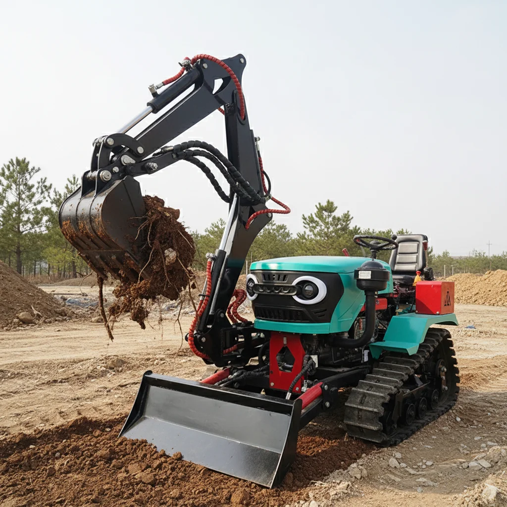 

Customize Compact Crawler Tractor With Full Farming Attachments For Farmer