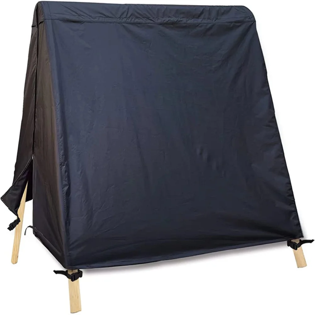 Heavy Duty Weatherproof Patio Swing Cover for AFrame 3 Seat Swing with Bottom Drawstring and Side Zipper Access