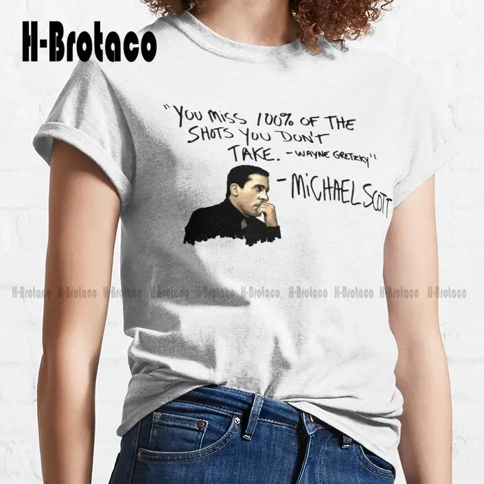 Michael Scott Quote The Office Quote Classic T-Shirt Custom Gift Funny Art Streetwear Cartoon Tee Xs-5Xl Unisex Digital Printing