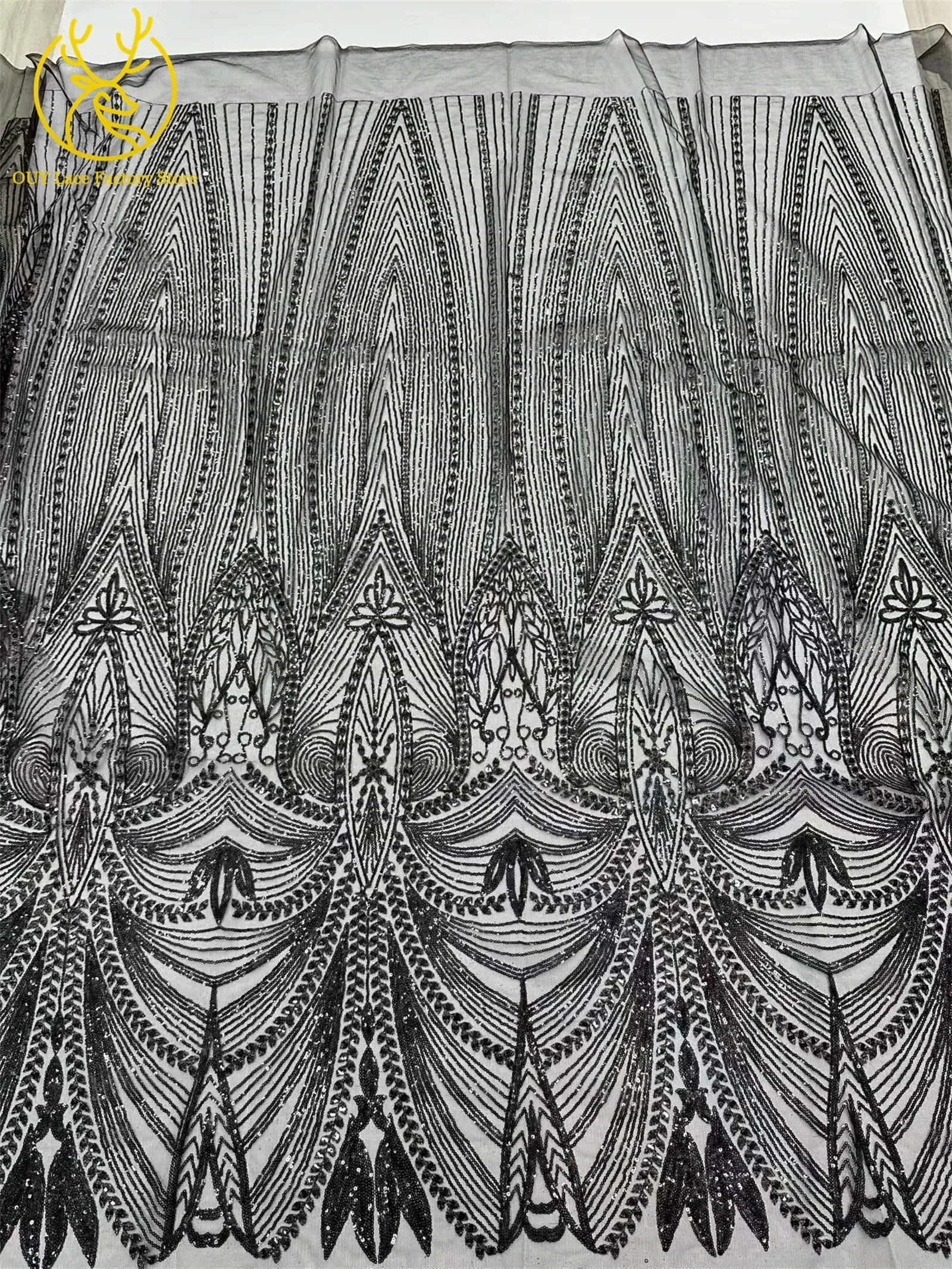 5 Yards Afrikanischer Spitzenstoff 2026 Hochwertige Französische Pailletten Perlenbesetzter Tüll Hochwertiges Nigerianisches Partykleid für Damen Hochzeitskleid – Detail 22