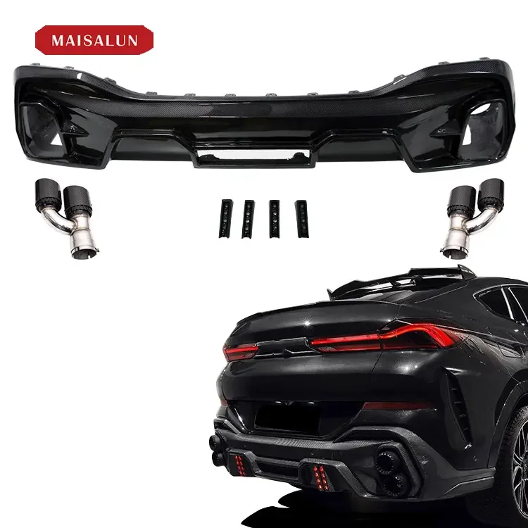 BR Modification Club X6 G06 LD สไตล์วัสดุคาร์บอนไฟเบอร์รถกันชน Body Kit สําหรับ X6 พร้อม Hood ด้านข้างกระโปรงด้านหน้า Lip Diffuser