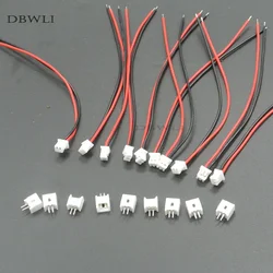 10 PCS Mini Micro female JST 1.25  1.25mm 2-Pin 2PIN /3/4/5/6P Pin  Connector plug with 80mm 100mm 150mm 200mm Wires Cables