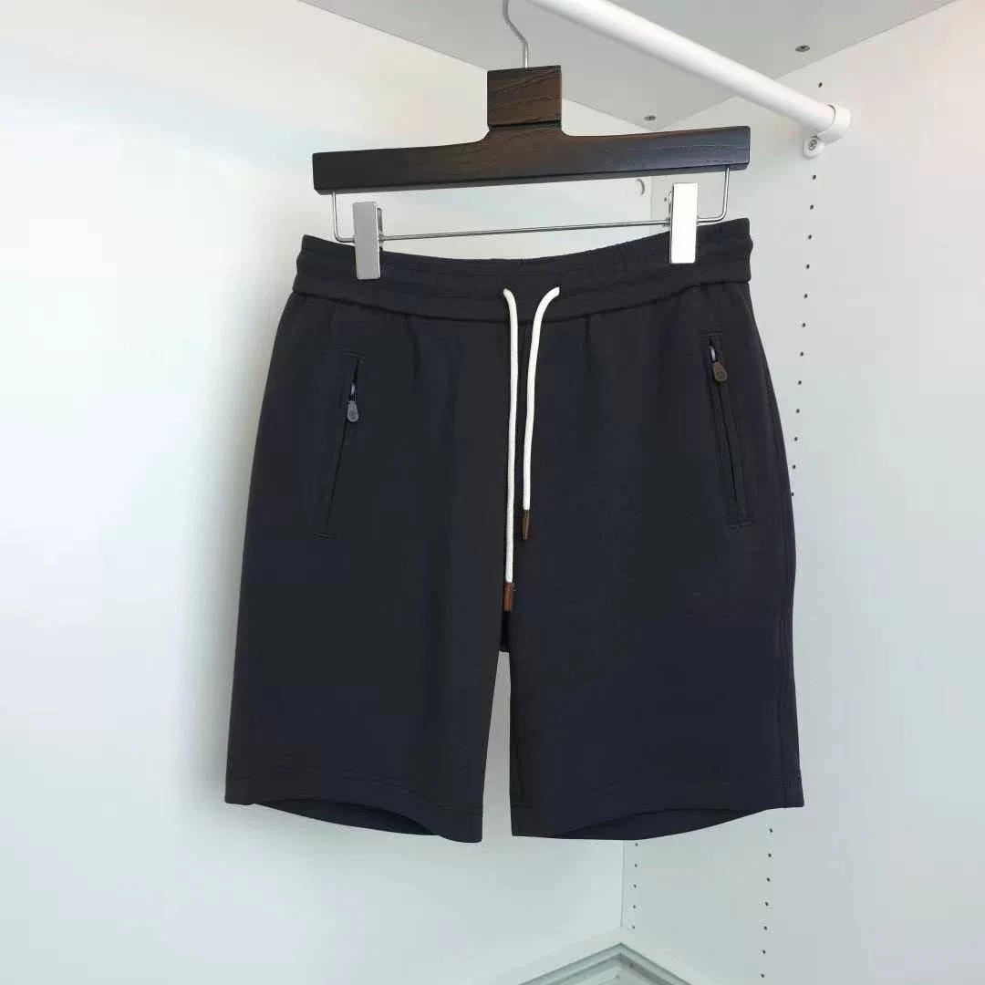 Italian spring and summer new old money Fengshi drawstring casual pants fashion embroidery simple breathable shorts