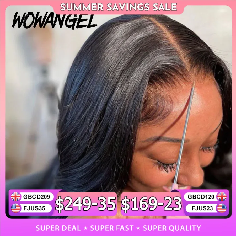 Wowangel 13x6 Full Lace Frontal Wig HD Lace Frontal Wigs Body Wave Human Hair Wigs 250% HD Lace Closure Wigs Melt Skins Glueless