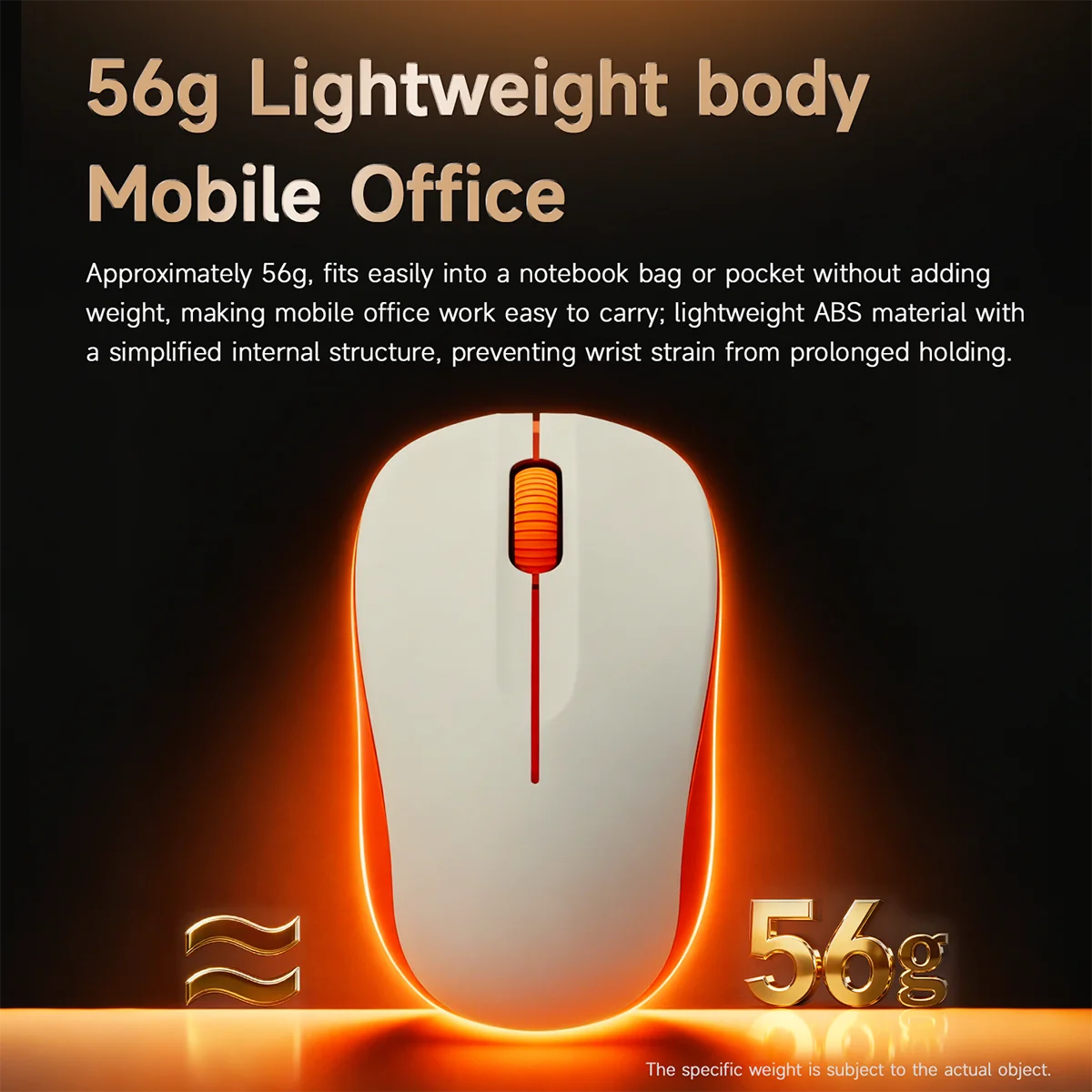 AJAZZ NJ03 2.4G Single-Mode Mouse Ergonomic Macro Gaming Mouse Suitable for PC and Laptop Daily Office Use