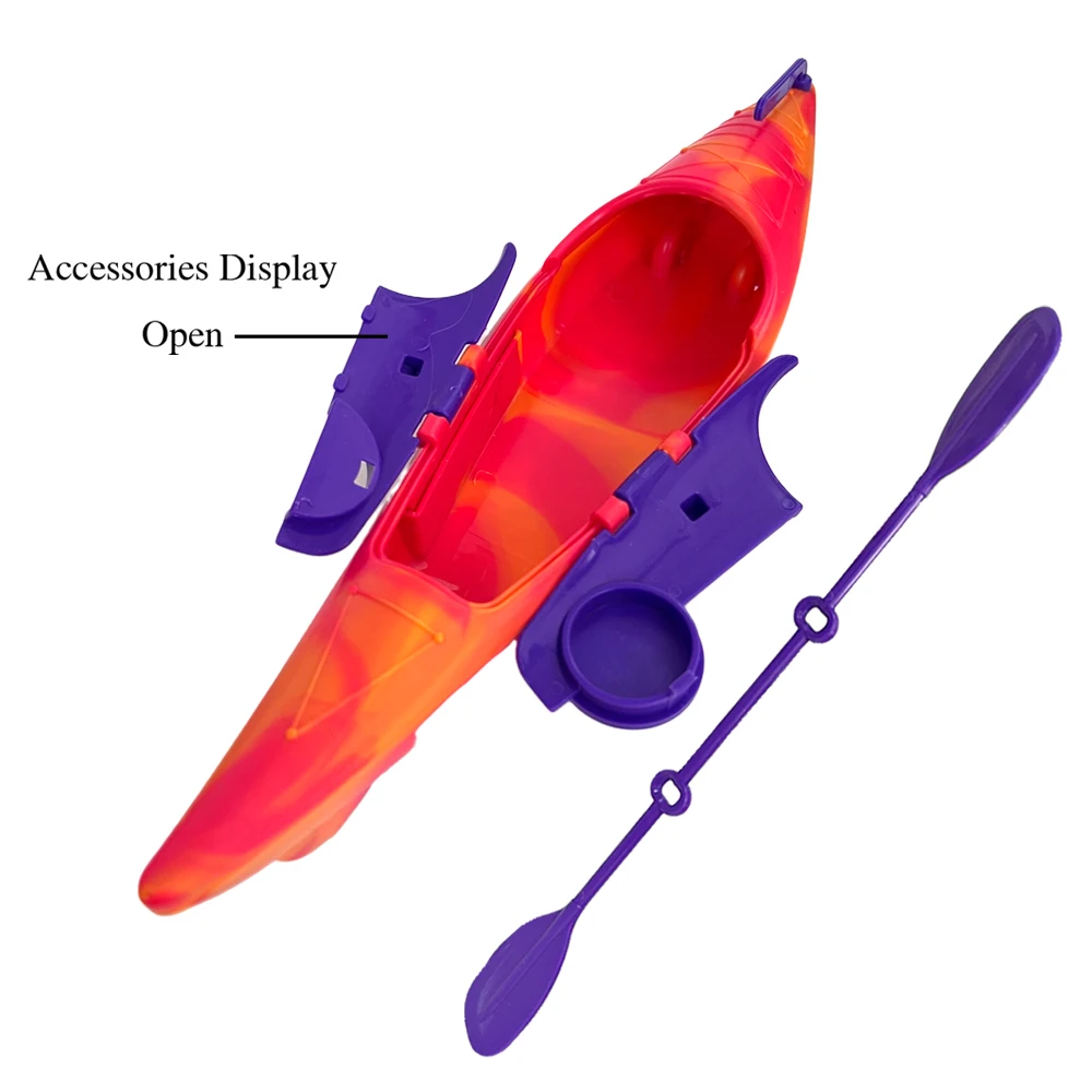1 Set Fashion Camp Toy Funny Kayak + Paddle Pop Beach Sports Boat For 11.5 inches Doll AccessoriesDIY Girl Children Game